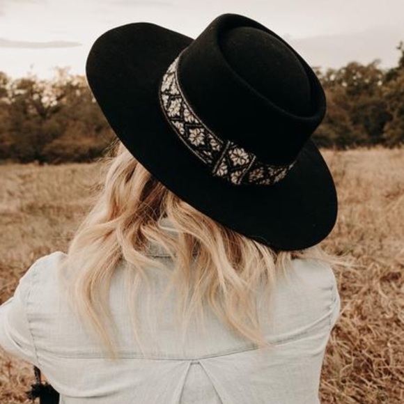 TAOS- Wool Wide Brim Gambler Hat - Picture 3 of 9